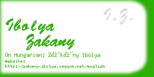 ibolya zakany business card